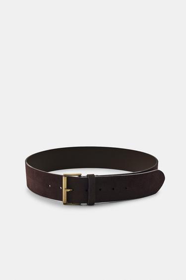 РЕМЕНЬ ИЗ 100% СПИЛКА — КОРИЧНЕВЫЙ от Zara