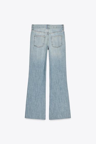 ZW COLLECTION LOW-RISE FLARE JEANS - Light blue by Zara - Image 5