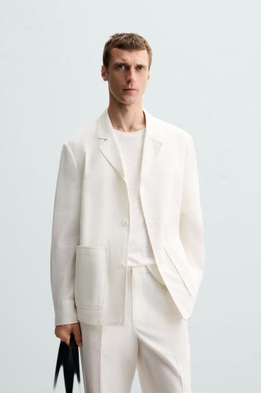 BLAZER RELAXED FIT - Blanco de Zara