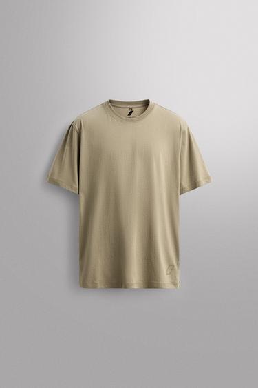 Zara BASIC COTTON TRAINING T-SHIRT - Light green