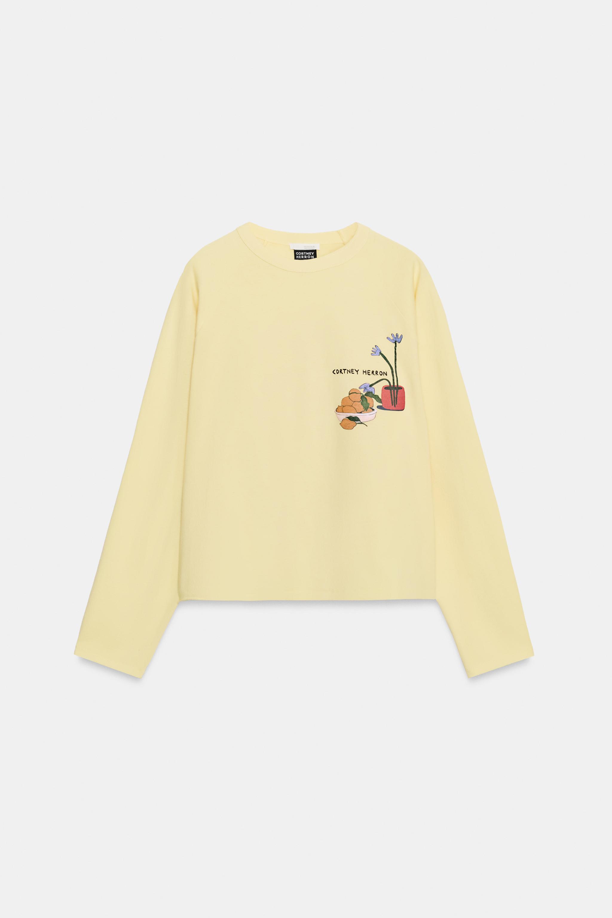 Женские футболки Zara CORTNEY RAGLAN SLEEVE T-SHIRT — фото 5