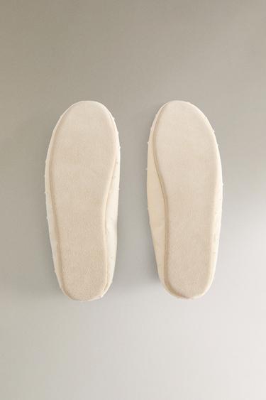SLIPPERS WITH LEATHER SOLE AND BOW - Vanilla Yellow by Zara - Image 6