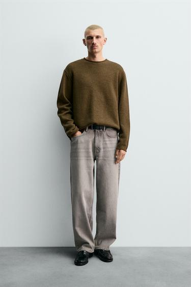 Zara BAGGY FIT JEANS - Gray