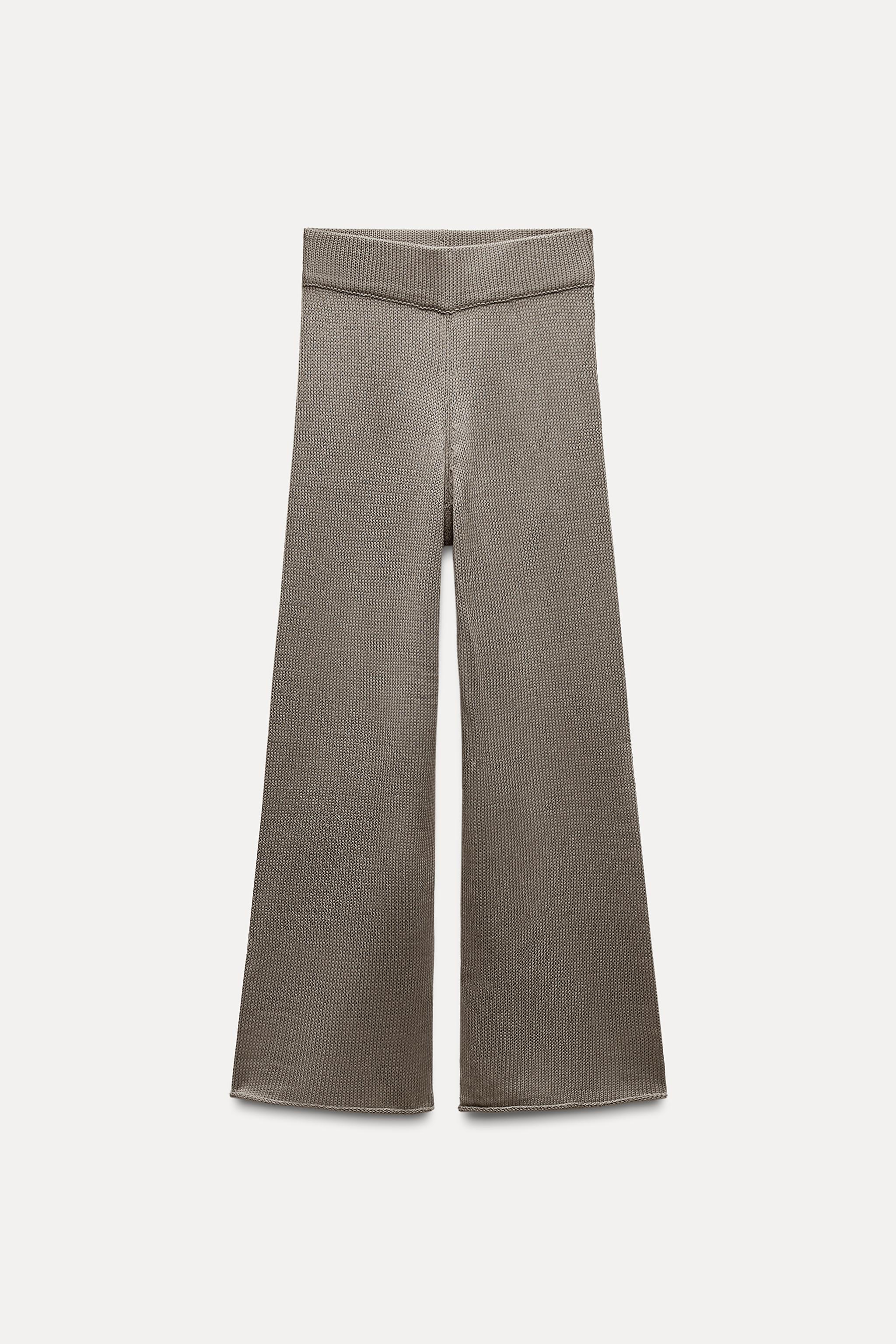 WIDE LEG KNIT TROUSERS