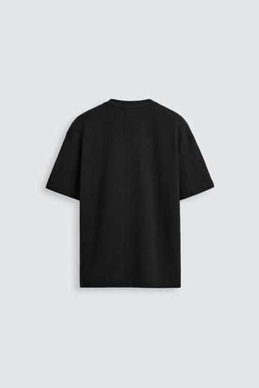 T-SHIRT REGULAR FIT BASIQUE - Noir de Zara - Image 6