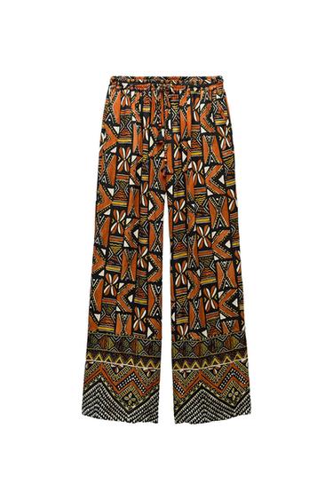 PRINTED PALAZZO TROUSERS