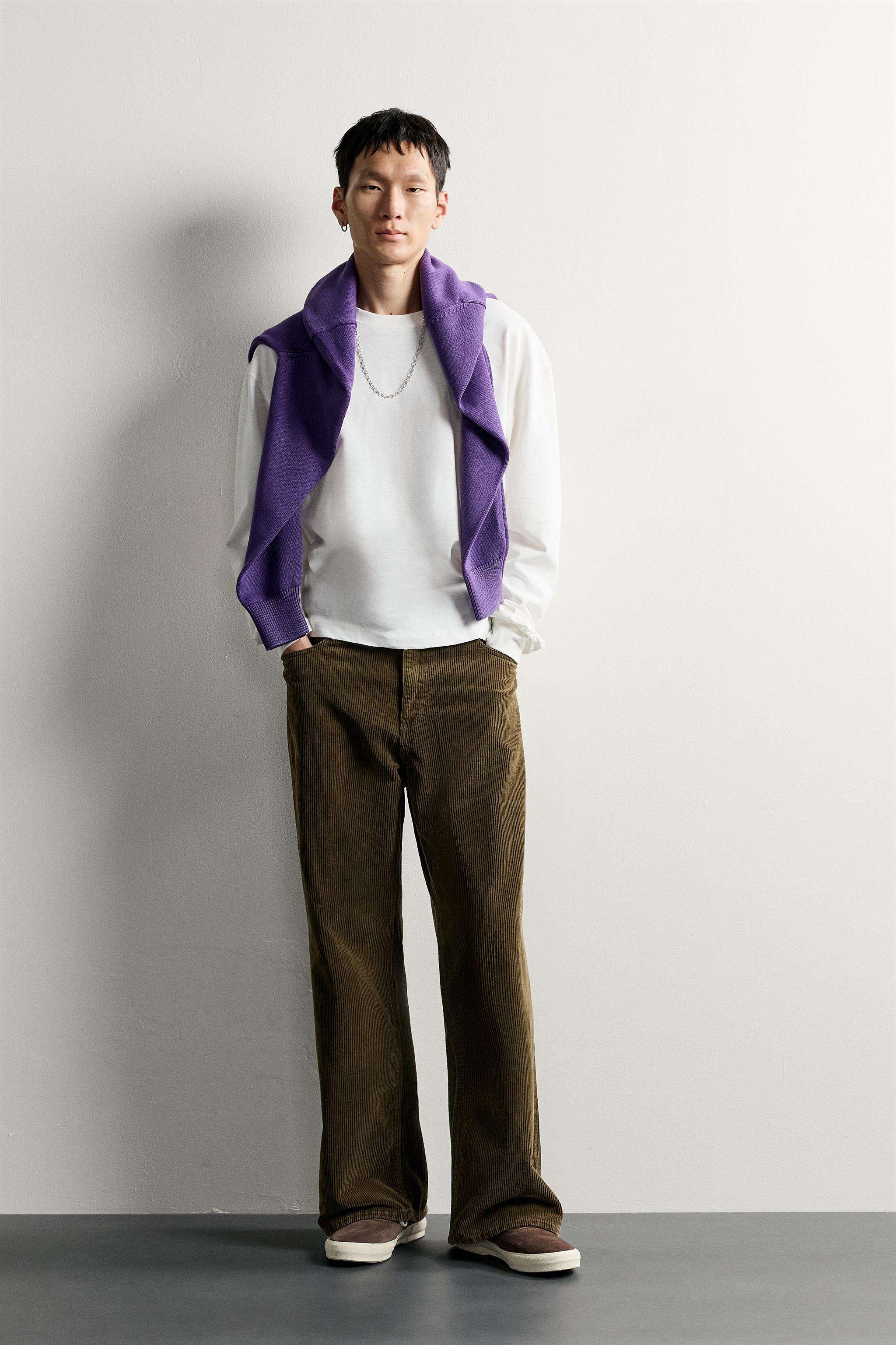 リラックスフィット スラブニットTシャツ - ホワイト | ZARA Japan / 日本