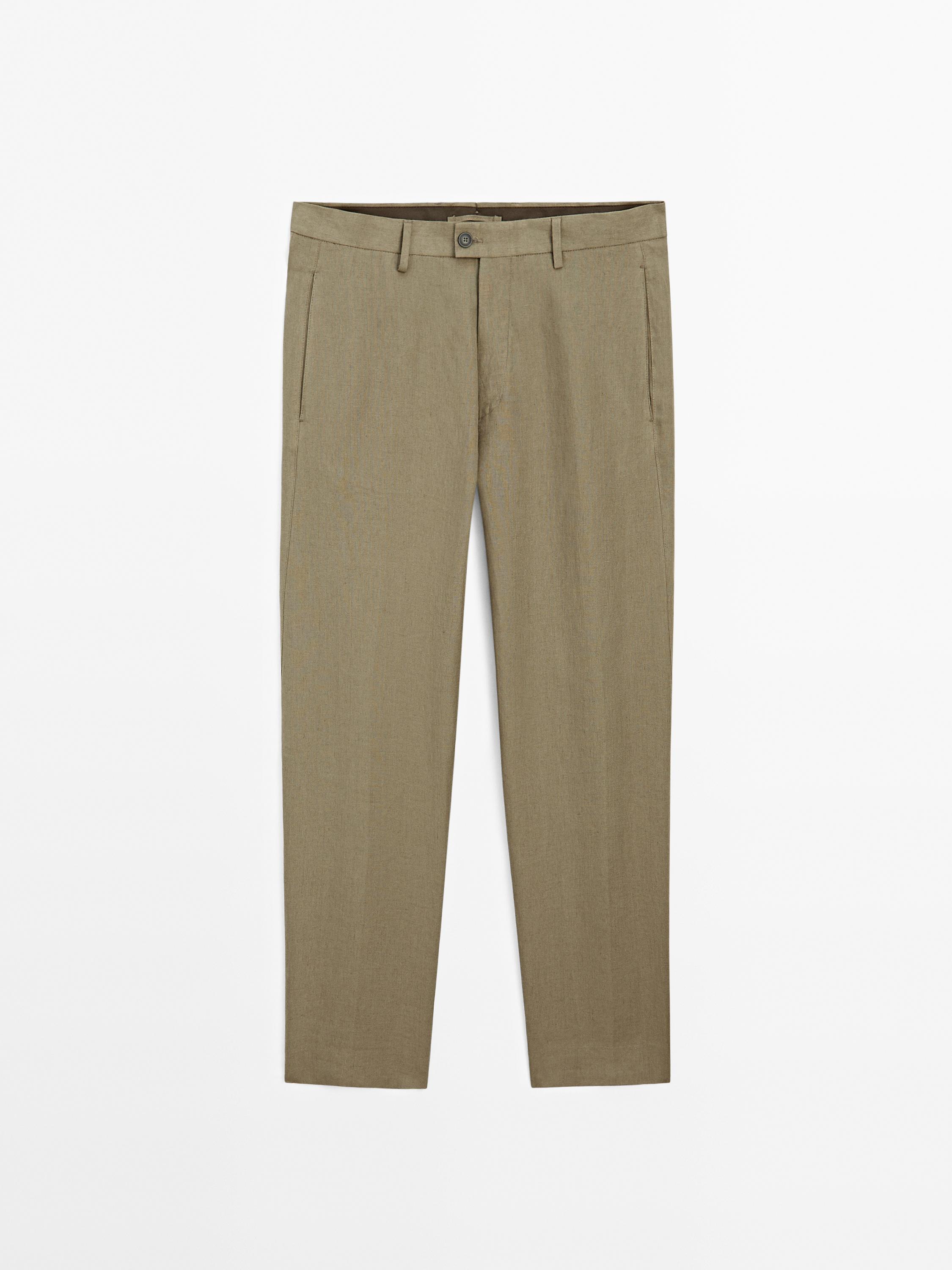Linen suit trousers