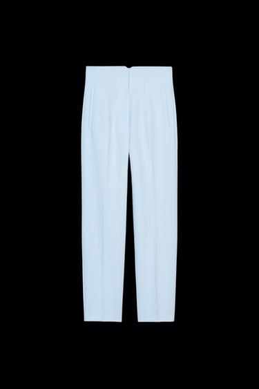 HIGH-WAIST TROUSERS - Sky blue by Zara - Image 0