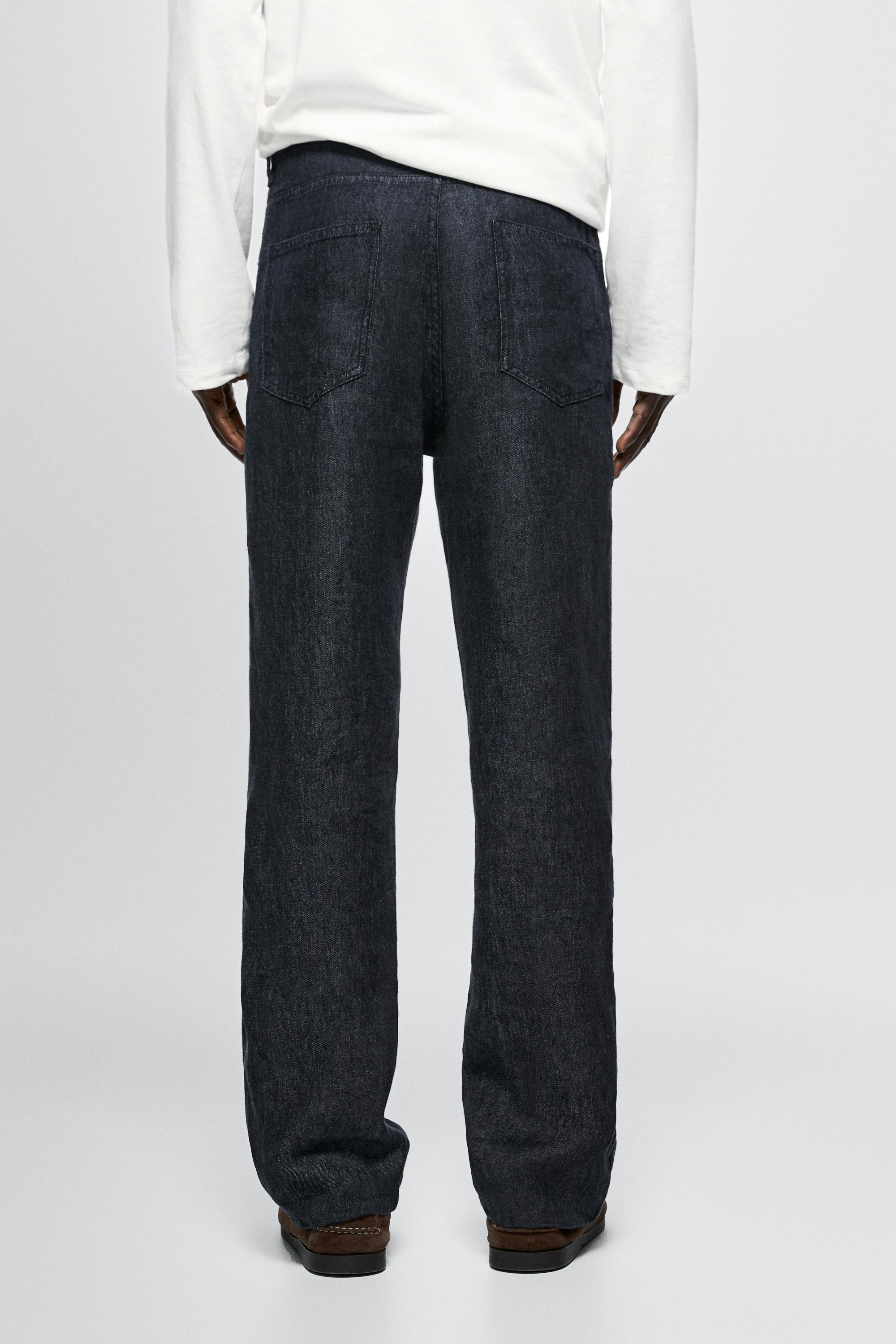 Faux jean straight lin