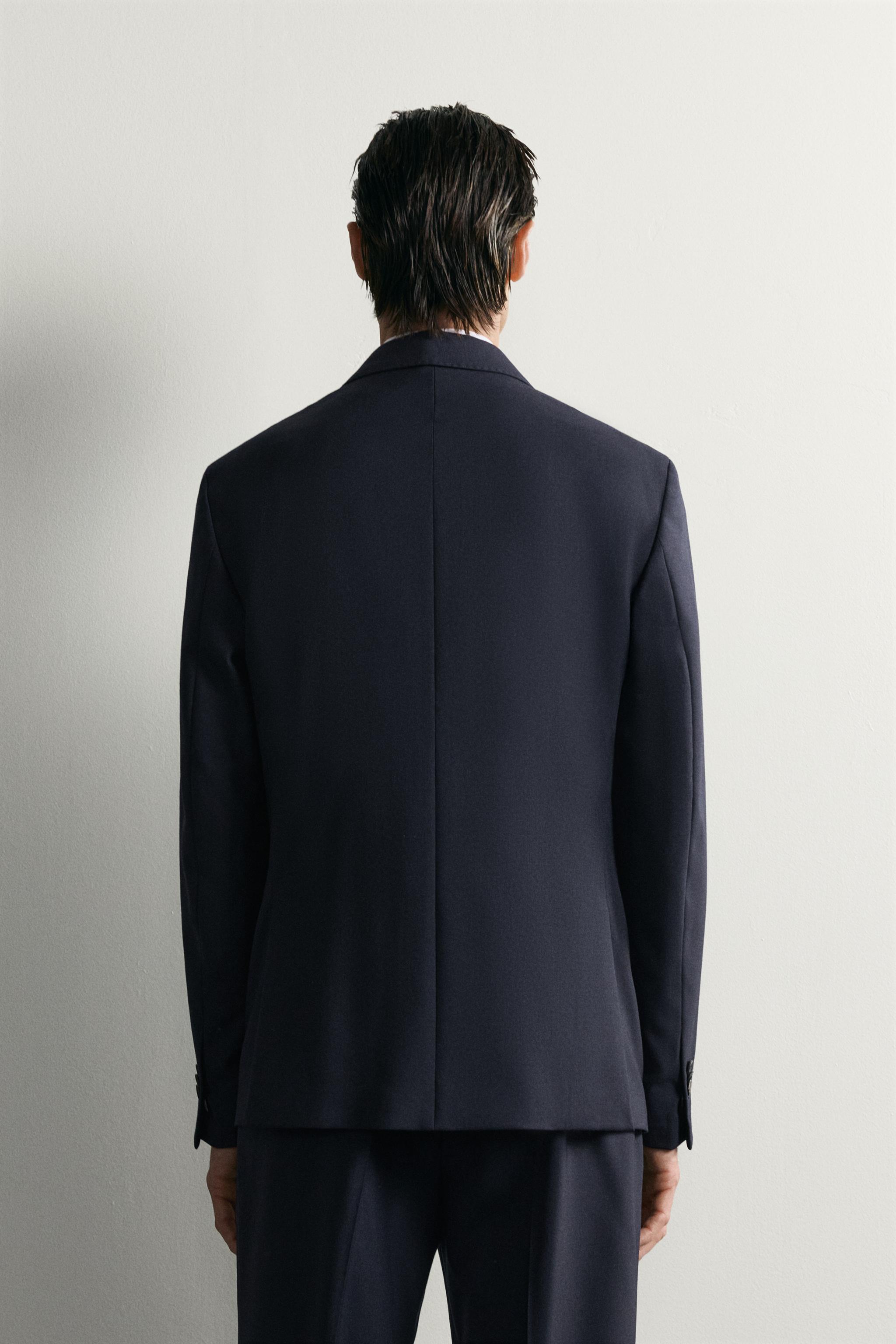 100%ウールスーツブレザー - ネイビーブルー | ZARA Japan / 日本