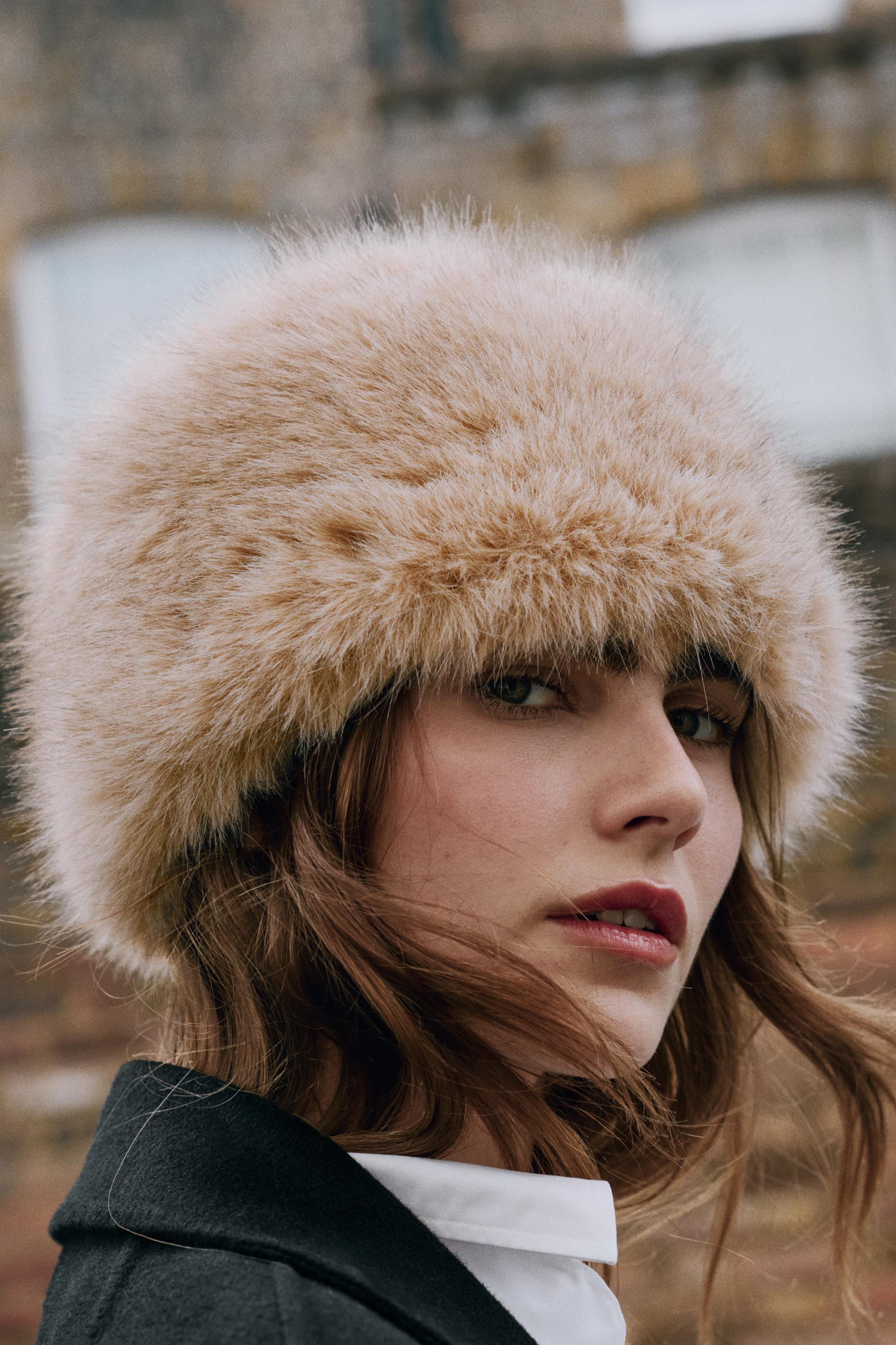 BONNET CASQUETTE EFFET FOURRURE