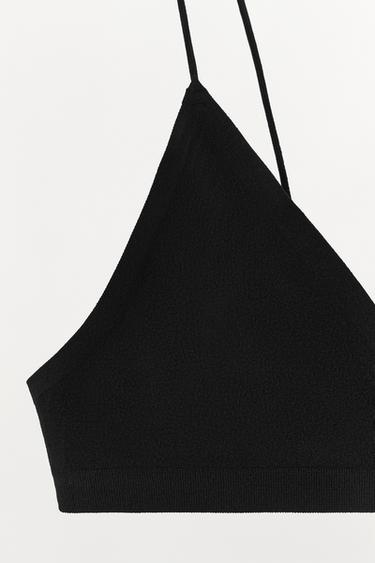 SEAMLESS BRA WITH STRAPS - Black by Zara - Image 4