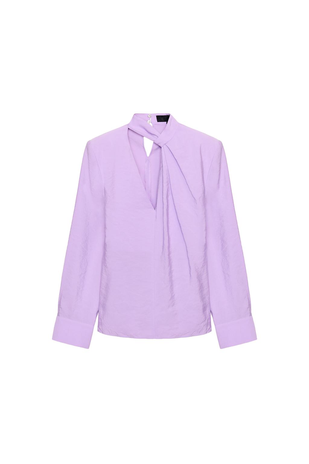 FLOWY SHOULDER PAD BLOUSE - image 3