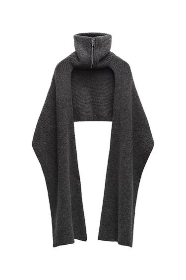 ZIPPER COLLAR SCARF