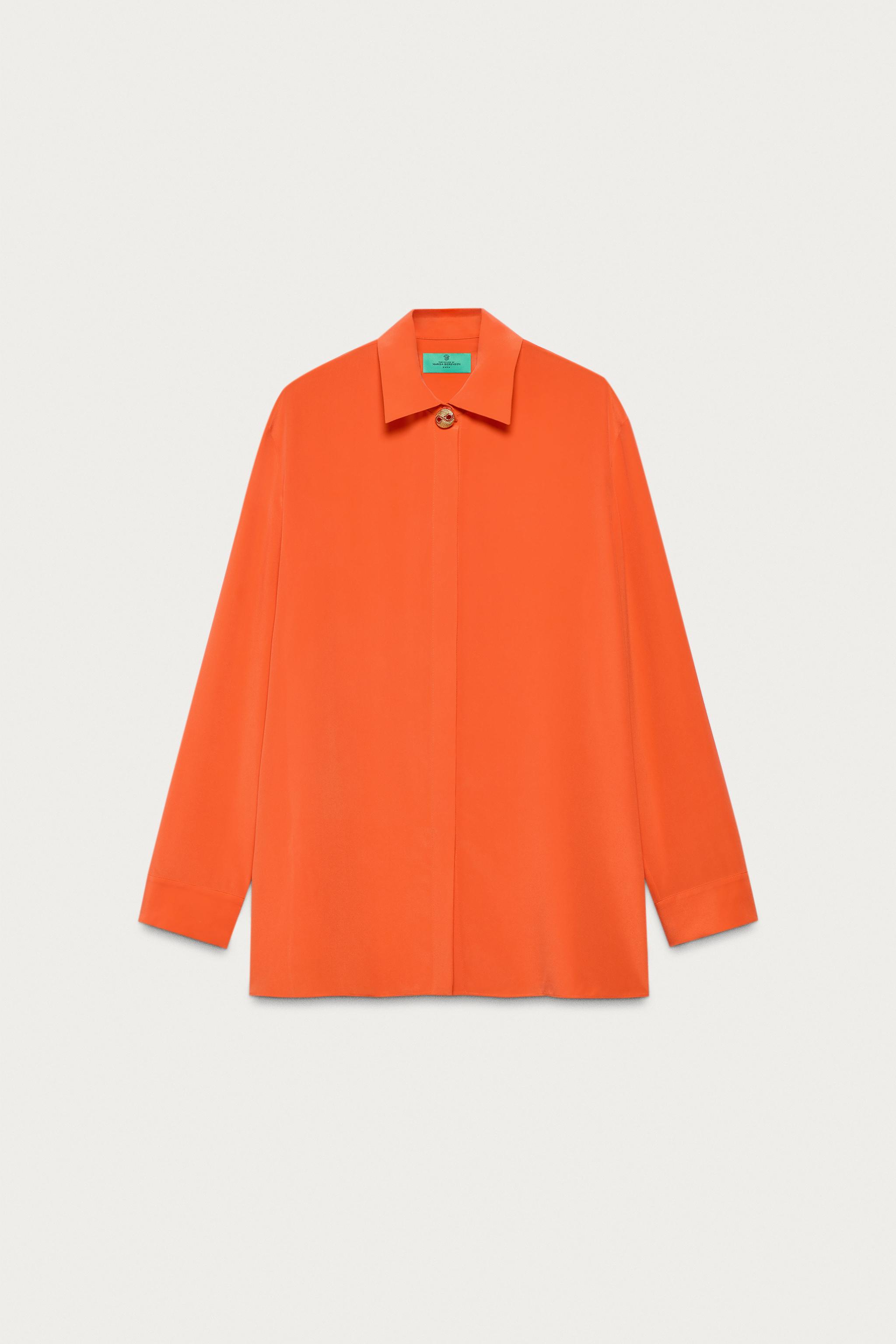 Женские рубашки Zara 100% SILK SHIRT MARISA BERENSON X