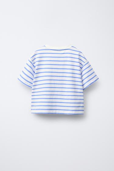 NAUTICAL STRIPE PRINT T-SHIRT - Sky blue by Zara - Image 1