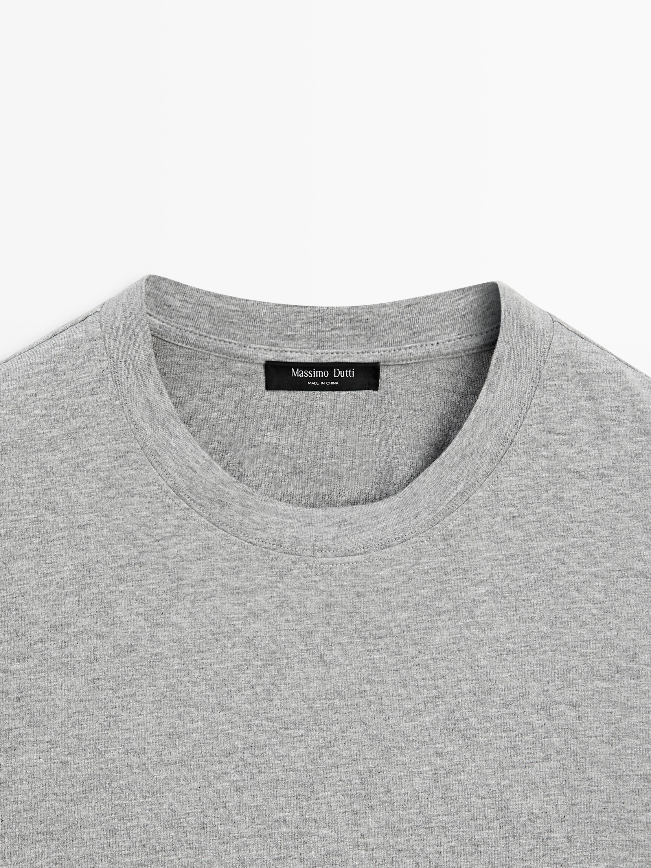 Short sleeve cotton melange T-shirt