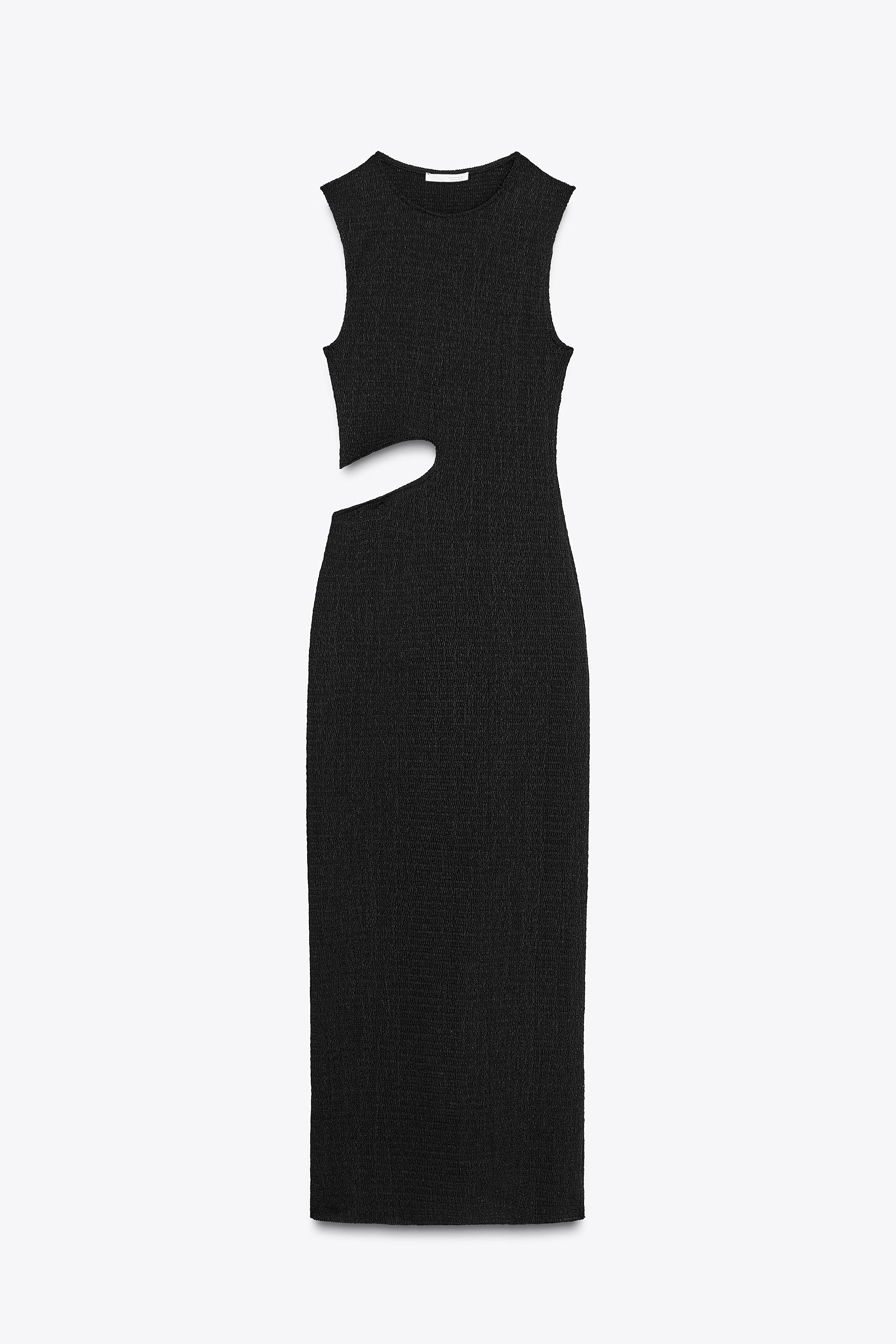 ZARA】ベルベット カットアウトワンピース ZWコレクション