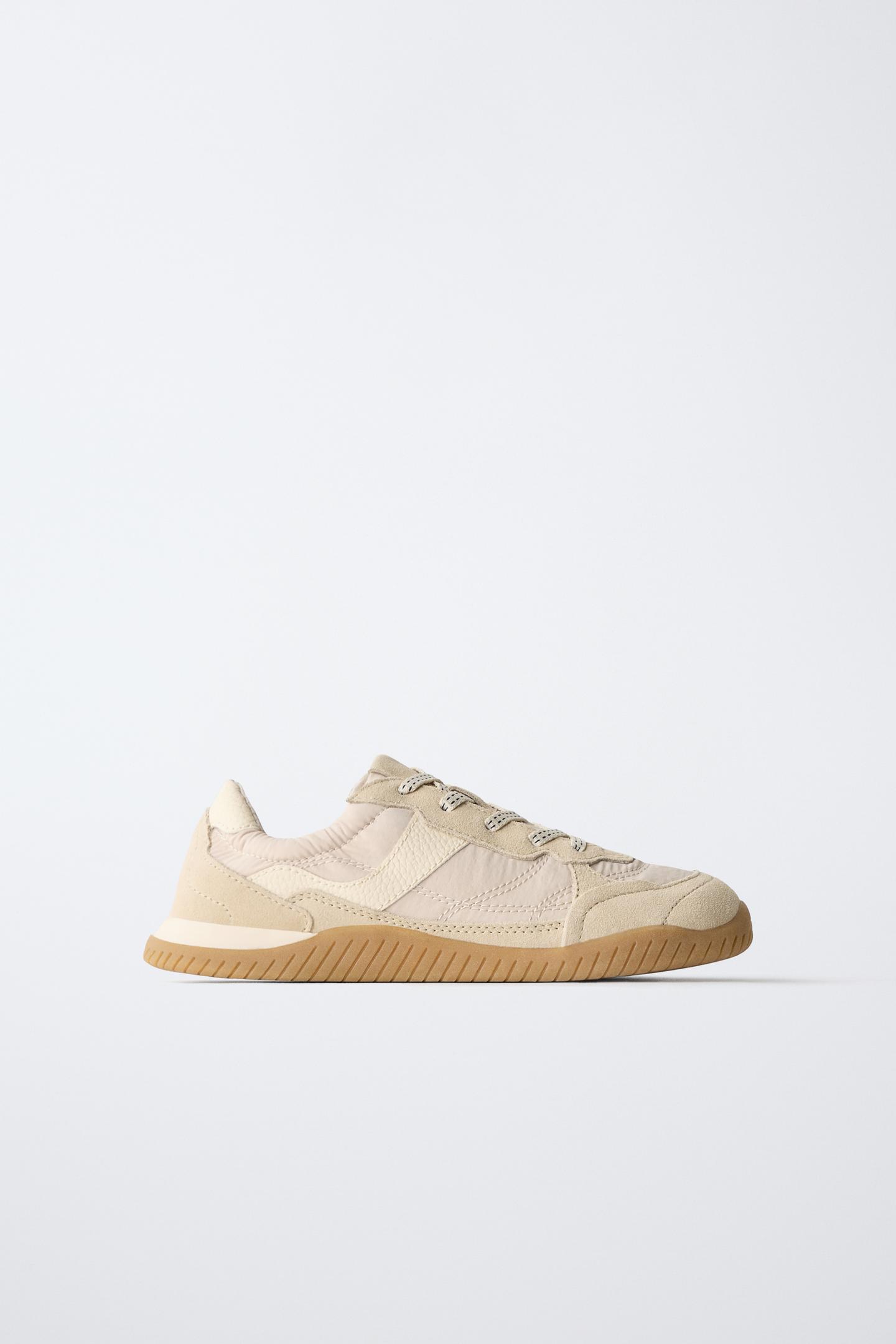 Детские кроссовки Zara Contrast Barefoot, цвет: Молочный белый — фото 1