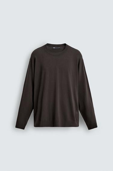 SOFT TEXTURED JUMPER - Chocolate by Zara