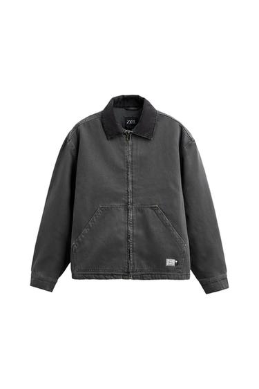CONTRASTING COLLAR JACKET