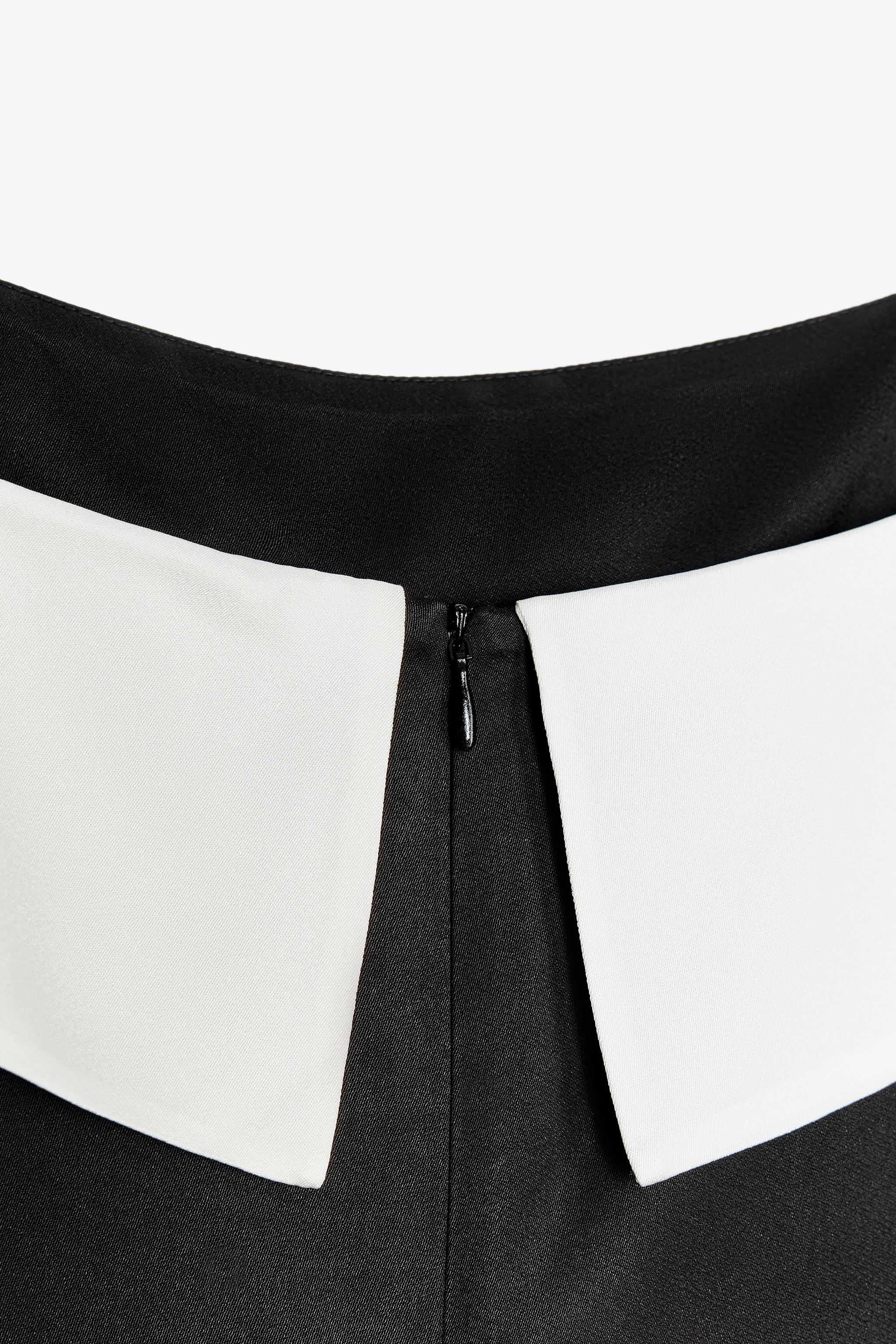 ZARA ZW COLLECTION ミニマル サテン ワンピース 1758/041 ZW COLLECTION MINIMAL SATIN DRESS - Black | ZARA United States