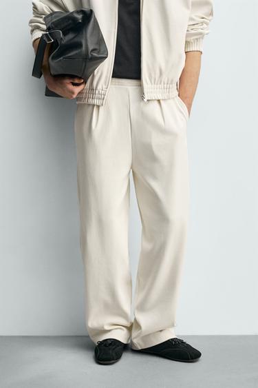 PANTALÓN JOGGER WIDE FIT PREGOS - Cru de Zara