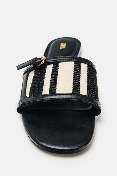 PRINTED FLAT SANDALS - Multicoloured by Zara