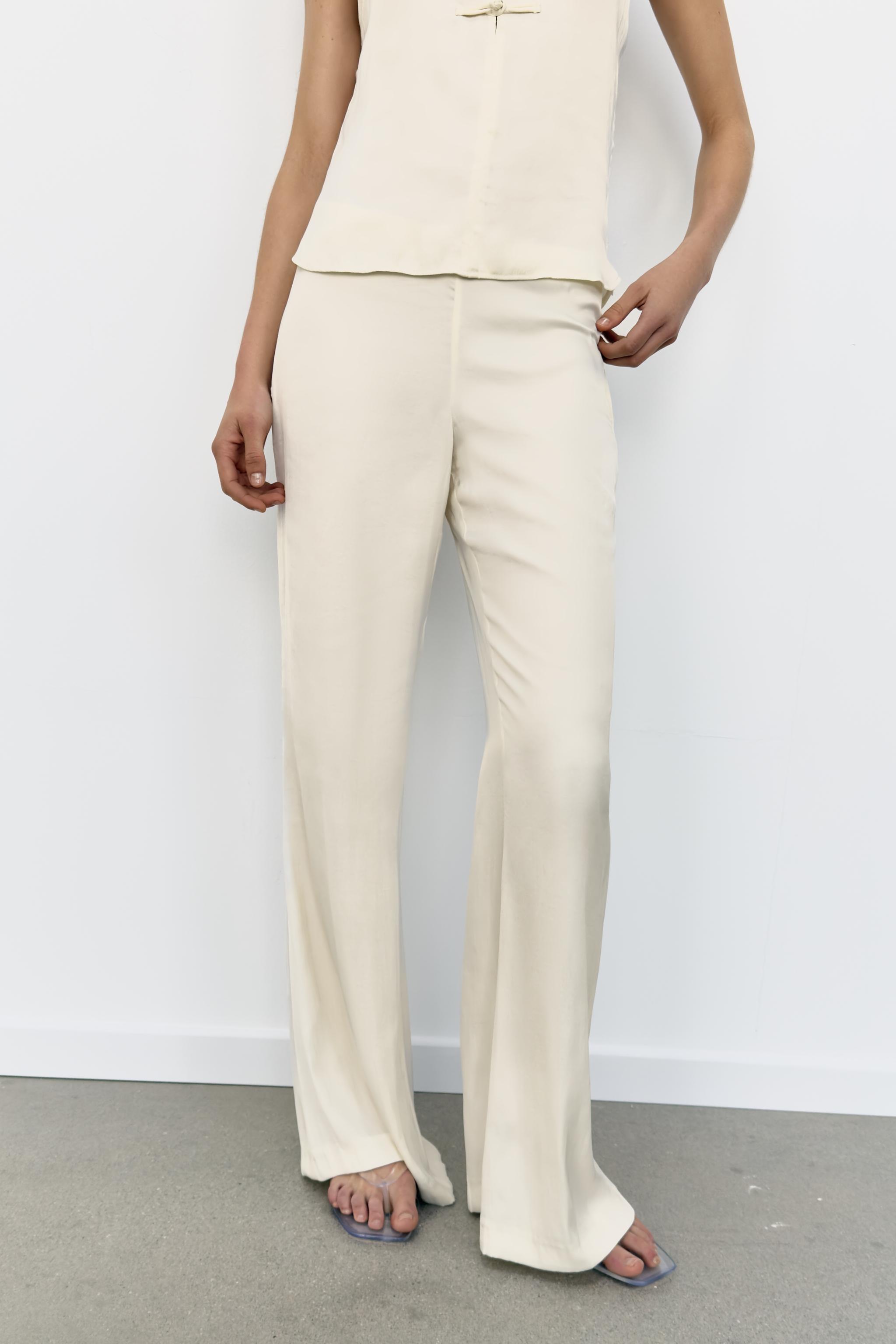 SATIN FLARE PANTS