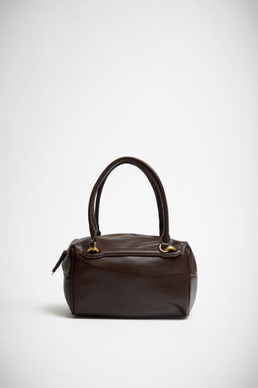 MINI BOWLING BAG - Brown by Zara