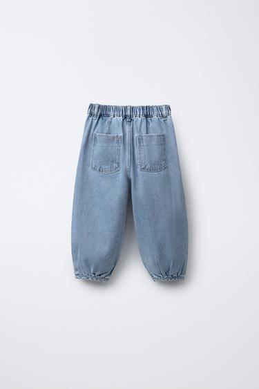 BAGGY BALLOON JEANS - Mid-blue by Zara - Image 1