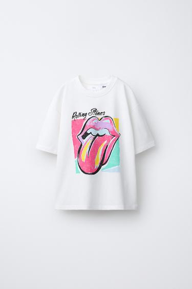 MAGLIETTA STAMPATA ROLLING STONES © - Bianco di Zara