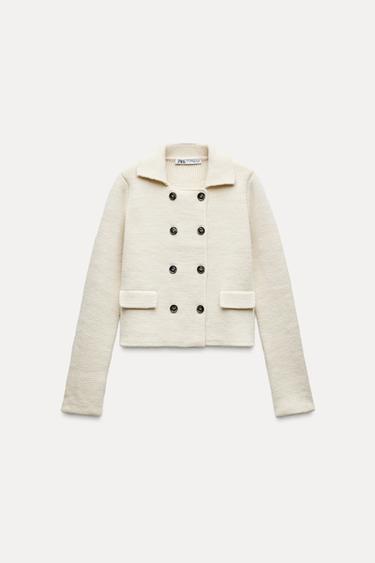 SAKO Z HLADKHO PLETU S KNOFLKY - Prodn od Zara
