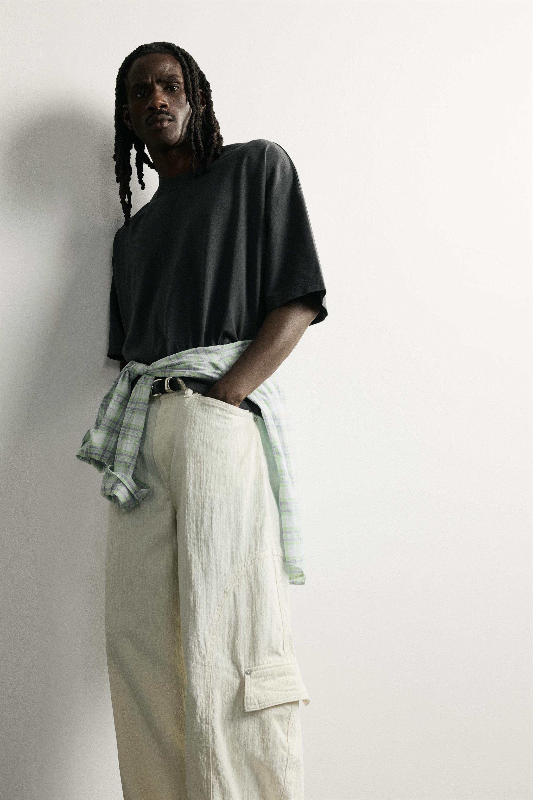 T-SHIRT BASIQUE DÉLAVÉ COUPE DÉCONTRACTÉE