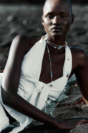 GILET HALTER NŒUD - Écru de Zara - Image 1