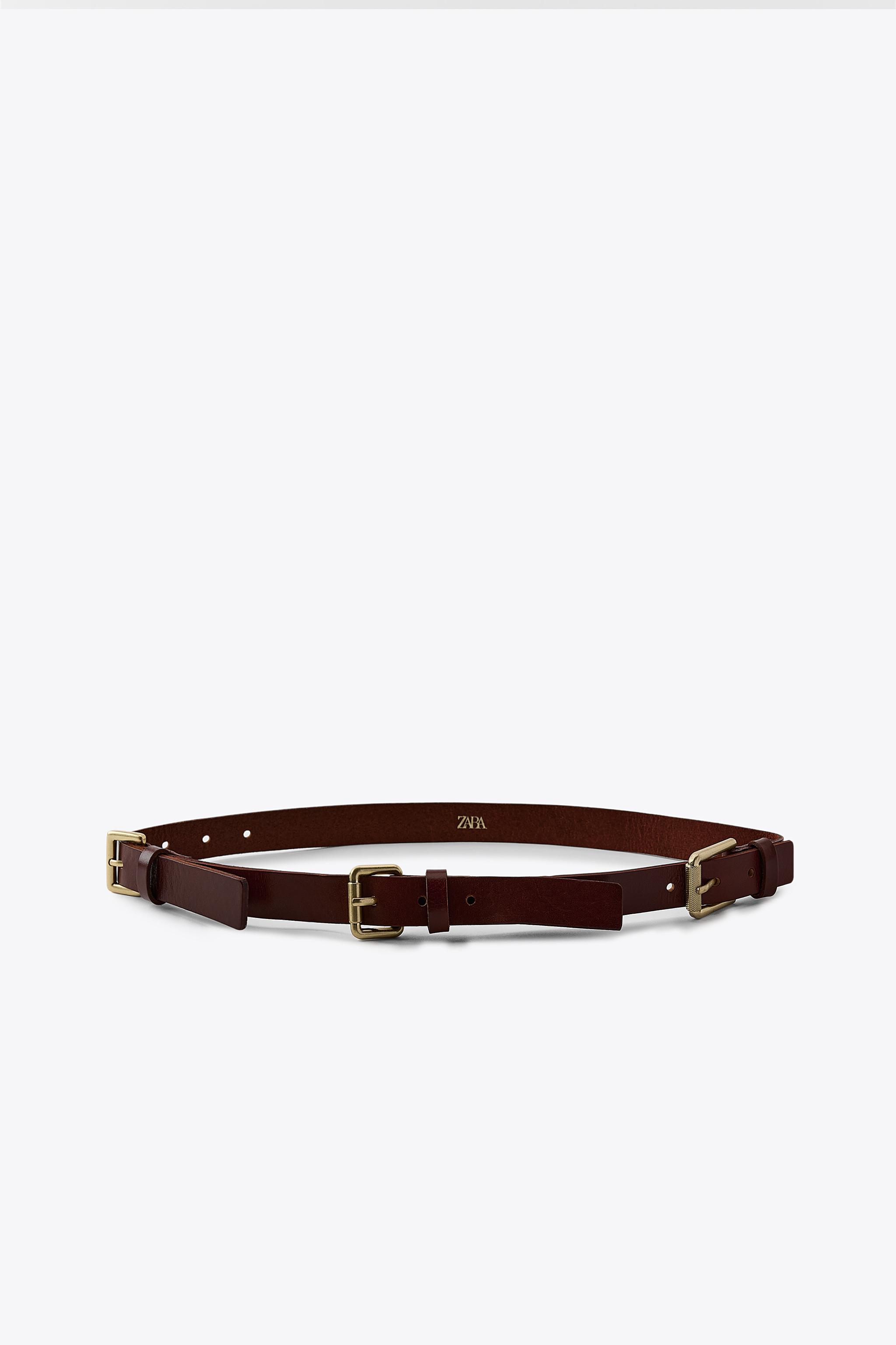 ZARA ベルト LEATHER BELT - Leather | ZARA United States