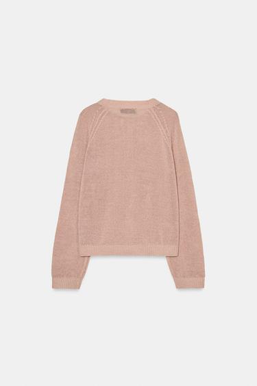 PULL EN MAILLE À BOUTONS - Rose de Zara - Image 7