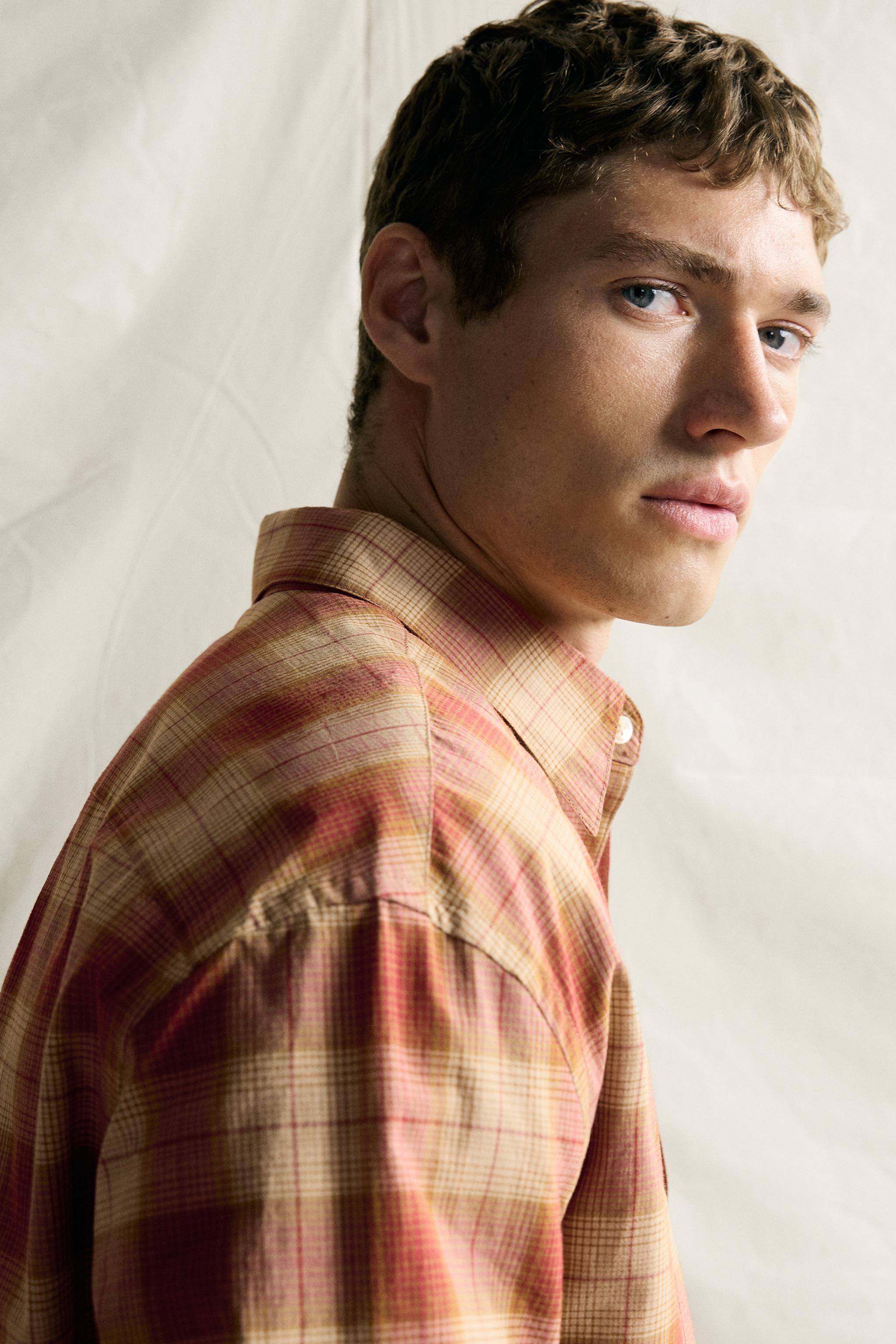 COTTON-SILK CHECK SHIRT