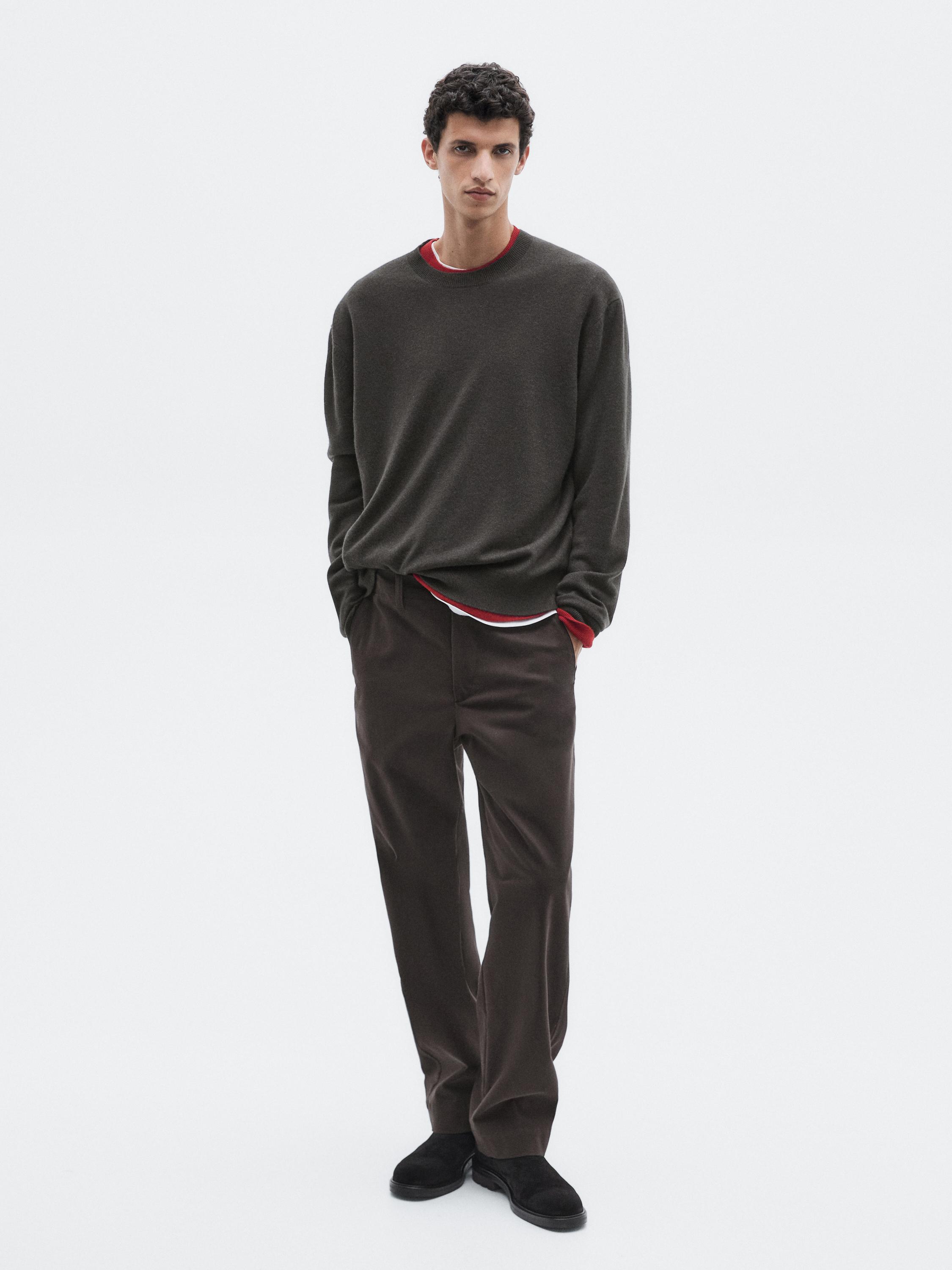 Knit wool and cashmere blend sweater