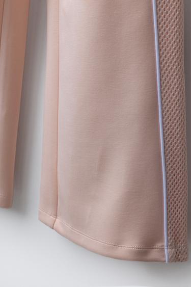 STRAIGHT FIT TROUSERS WITH MESH SIDES - Pink by Zara - Image 3