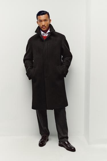 Zara MANTECO ® 羊毛混紡大衣 - 棕色