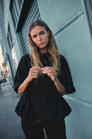SHORT SLEEVE PUFF PARKA - Black by Zara