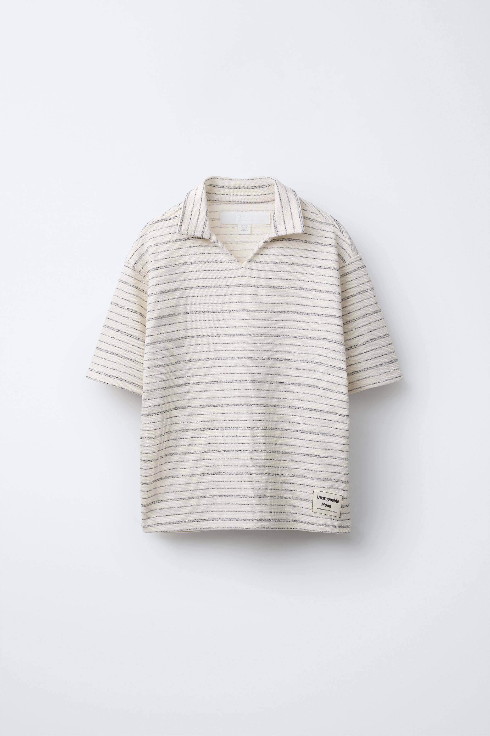 TEXTURED POLO AND SHORTS MATCHING SET - Ecru | ZARA United