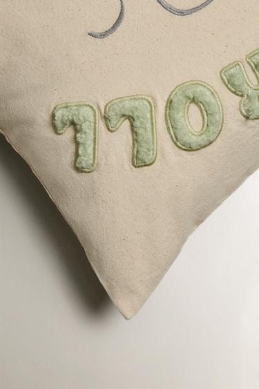 CHILDREN'S LET’S ROLL COTTON CUSHION COVER - Multicoloured by Zara - Image 1