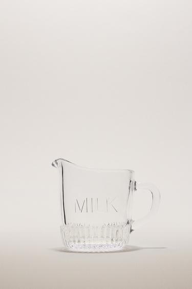 GLASS MILK JUG WITH STRIPED BASE - 990 by Zara