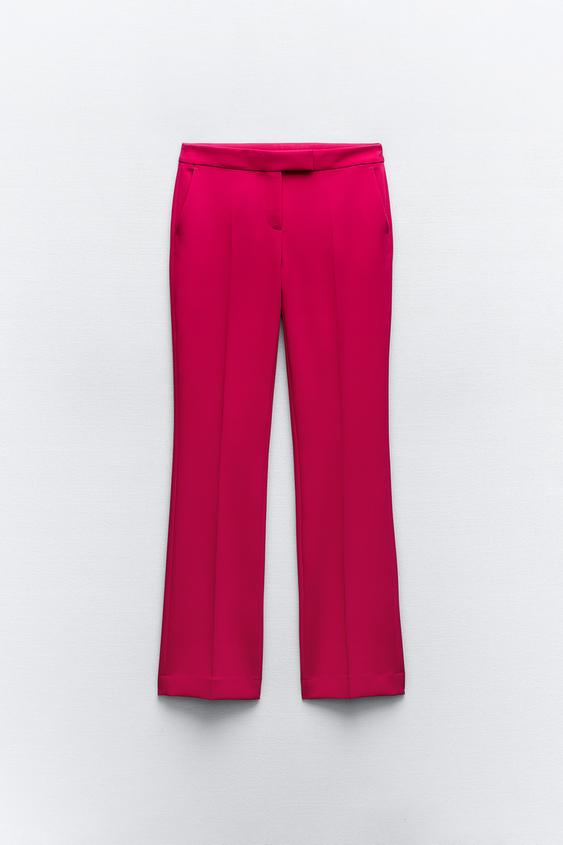 Zara, Pants & Jumpsuits, Zara Size Xs Slim Fit Womens Pants Pale Pink  Stretch Zippers On Ankles