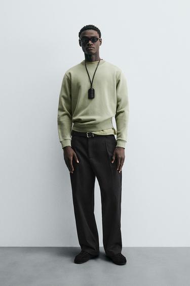 SUDADERA CREWNECK LIMITED EDITION - Oliva de Zara - Imagen 0