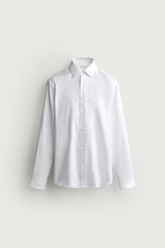 CAMISA SLIM FIT - Blanco de Zara - Imagen 0