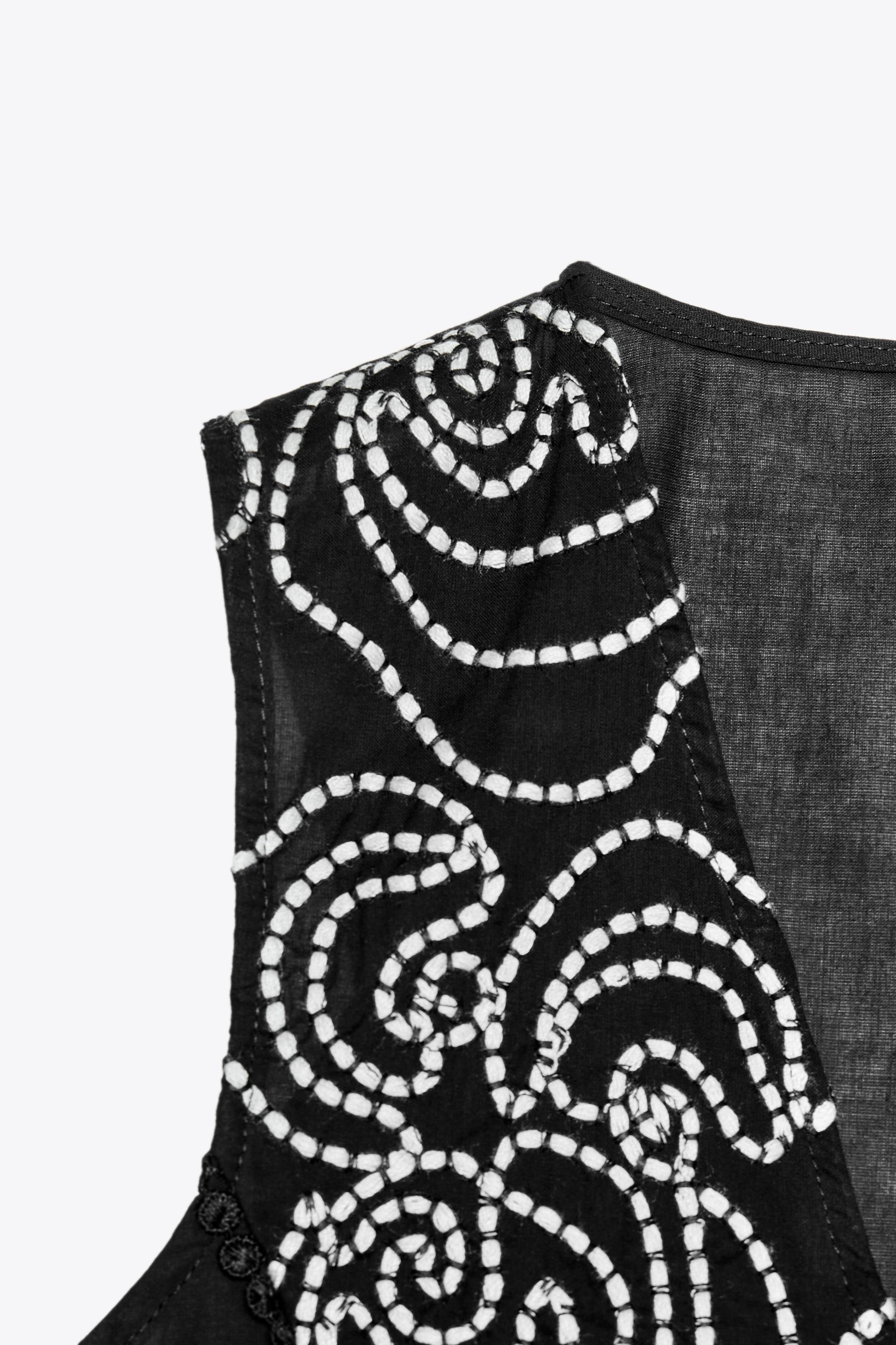 EMBROIDERED LACE BLOUSE - Black | ZARA United States EMBROIDERED LACE BLOUSE - Black | ZARA United States